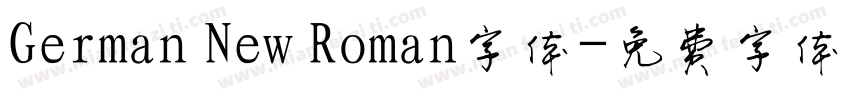 German New Roman字体字体转换